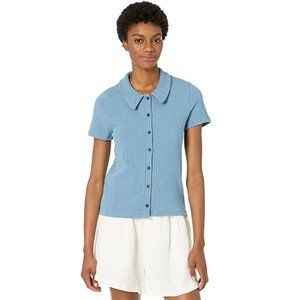 Madewell Ribbed Polo Button Front Tee